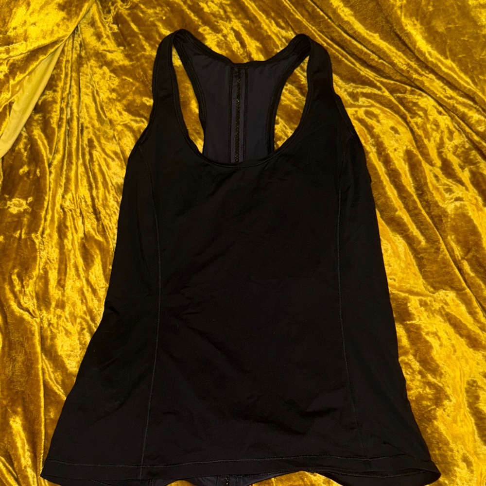 Lululemon Black Racerback Vented Tank Top Sz LG?